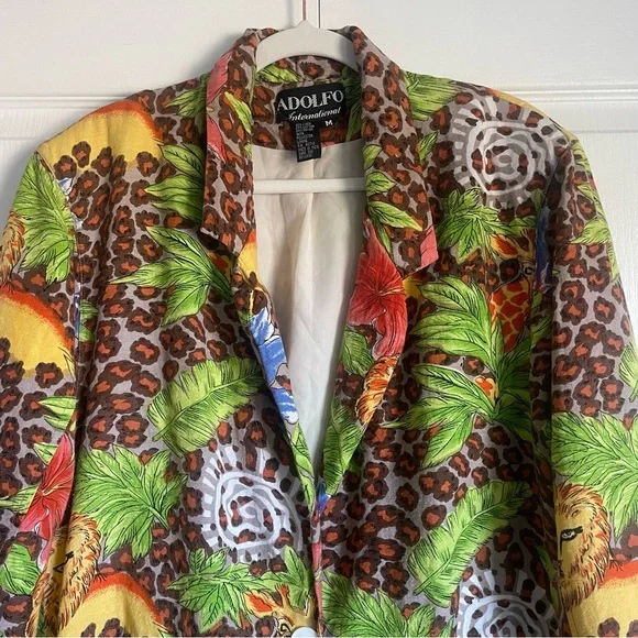Women’s Vintage Safari Linen Blend Blazer - Picture 3 of 9